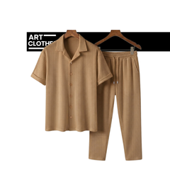 Set Texturé Chemise & Pantalon