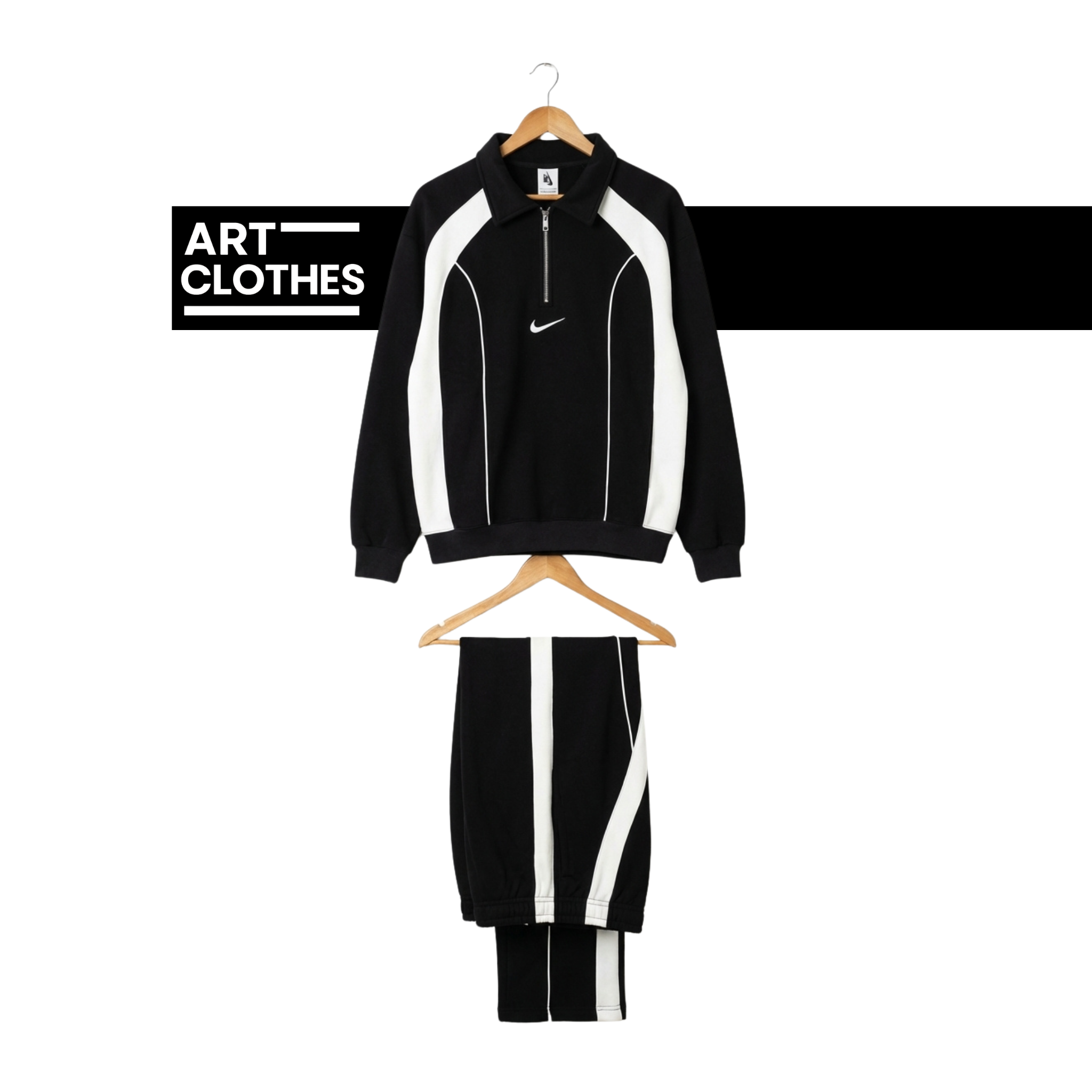 Duo Sportswear Piping Blanc/Noir