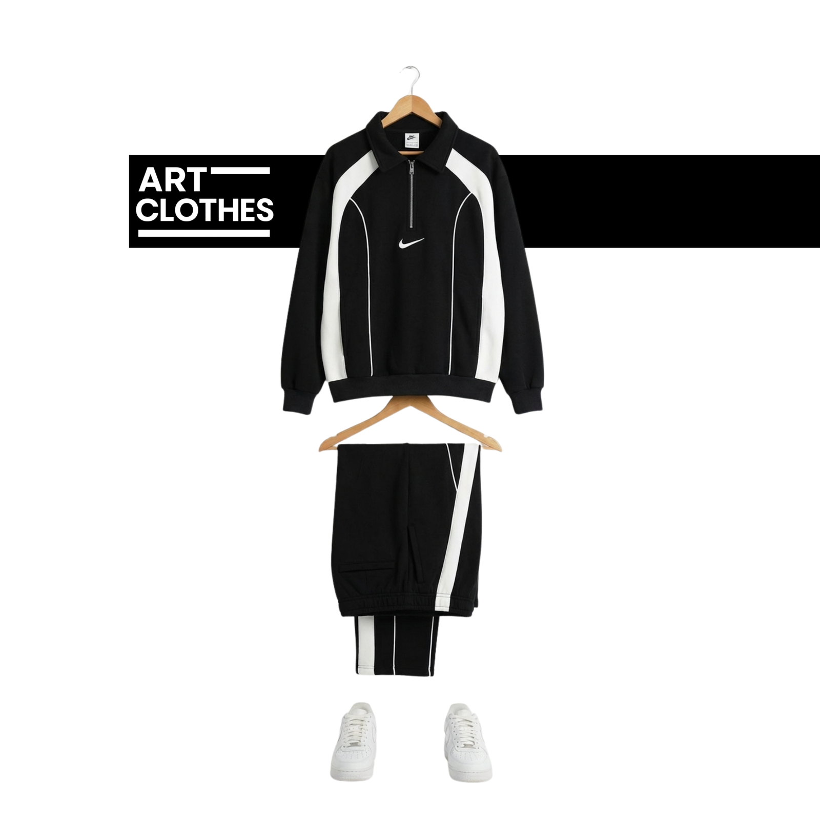 Duo Sportswear Piping Blanc/Noir